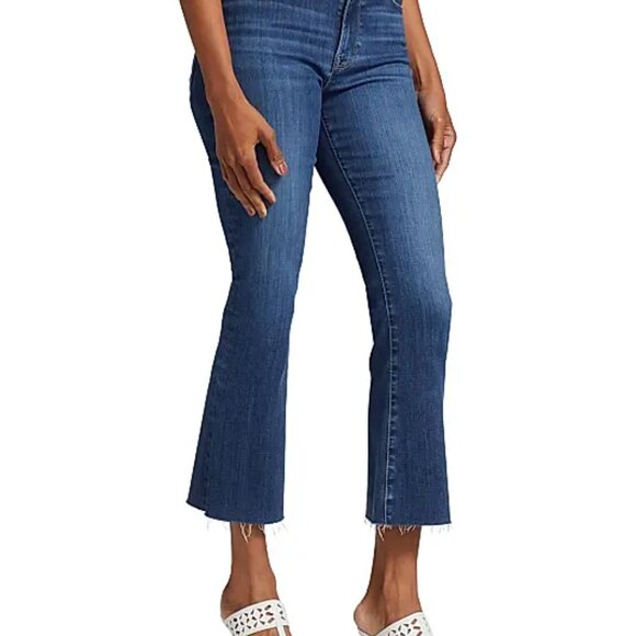 NEW FRAME Le Cropped Mini Bootcut Jeans With Raw Cuffs in Lupine women 725 5m3 - Picture 6 of 8